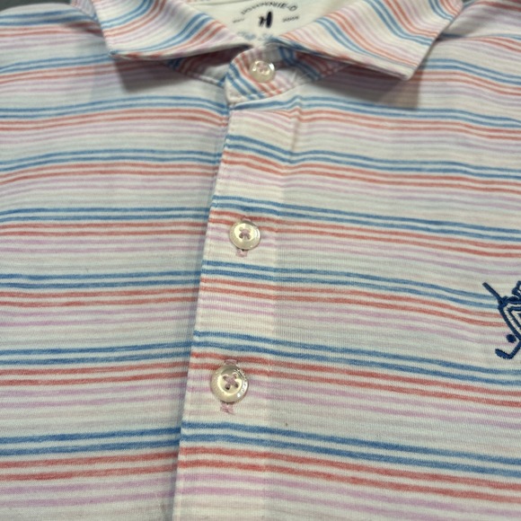 Johnnie-O Top Shelf Pink Short Sleeve Polo Shirt Men's XL Golf Performance - Picture 4 of 10